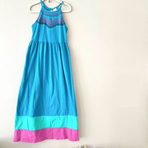 Maxi dress blue tiered sz 5 - 6.